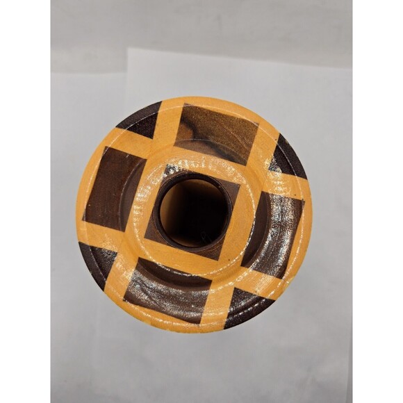 Vintage Hand Turned Wood Candle Taper Holder Gorgeous - Picture 8 of 10